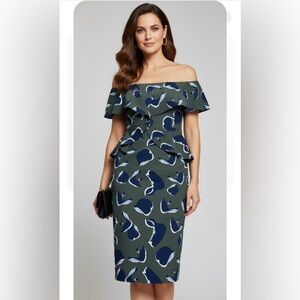 Lavish Alice.Elegant Olive Green Dress